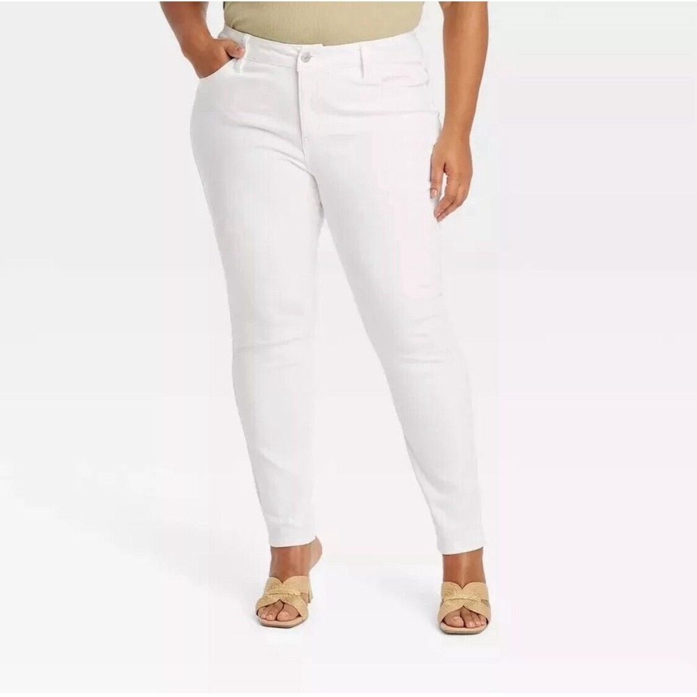 Women's Mid-Rise Skinny Jeans - Ava & Viv Size 20
